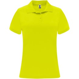 Monzha sportowa koszulka damska polo z krótkim rękawem fluor yellow (R04101C2)