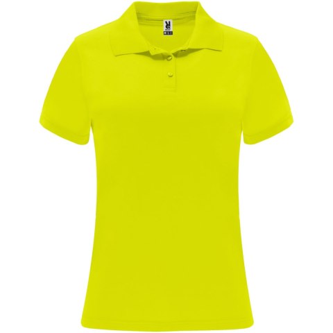 Monzha sportowa koszulka damska polo z krótkim rękawem fluor yellow (R04101C4)