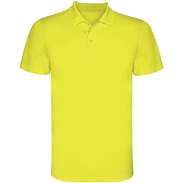 Monzha sportowa koszulka męska polo z krótkim rękawem fluor yellow (R04041C1)