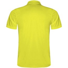Monzha sportowa koszulka męska polo z krótkim rękawem fluor yellow (R04041C5)