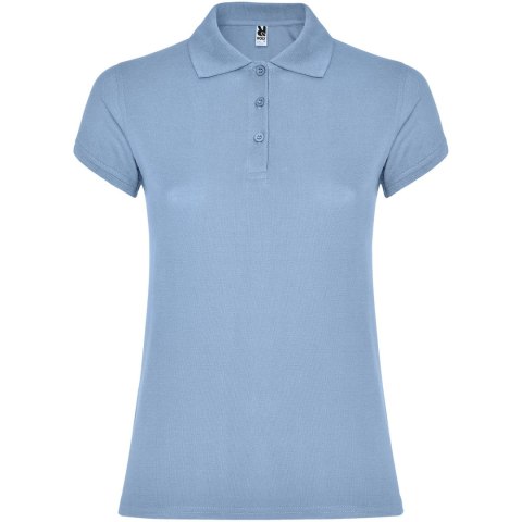 Star koszulka damska polo z krótkim rękawem błękitny (R66342H1)