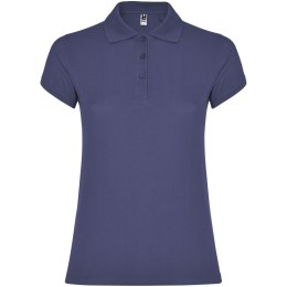Star koszulka damska polo z krótkim rękawem blue denim (R66341K5)