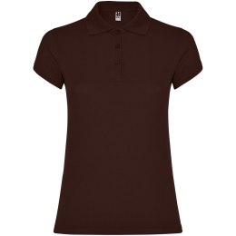Star koszulka damska polo z krótkim rękawem chocolat (R66342I6)