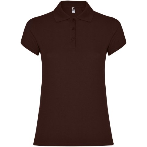 Star koszulka damska polo z krótkim rękawem chocolat (R66342I6)