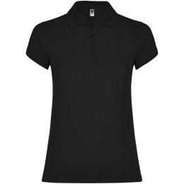 Star koszulka damska polo z krótkim rękawem czarny (R66343O3)