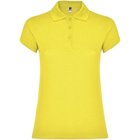 Star koszulka damska polo z krótkim rękawem żółty (R66341B2)