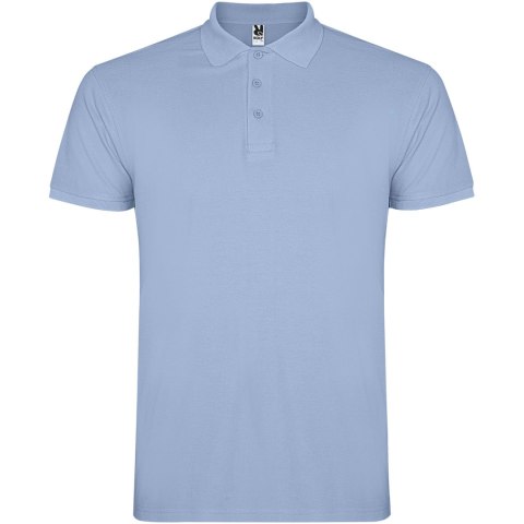 Star koszulka męska polo z krótkim rękawem błękitny (R66382H4)