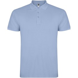 Star koszulka męska polo z krótkim rękawem błękitny (R66382H6)