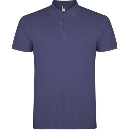 Star koszulka męska polo z krótkim rękawem blue denim (R66381K1)