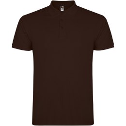 Star koszulka męska polo z krótkim rękawem chocolat (R66382I1)