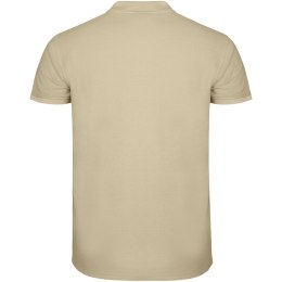 Star koszulka męska polo z krótkim rękawem piaskowy (R66381H1)