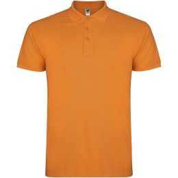 Star koszulka męska polo z krótkim rękawem pomarańczowy (R66383I1)