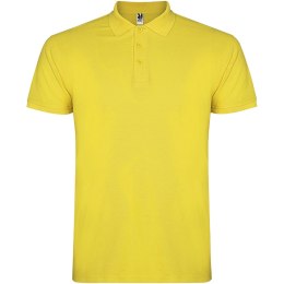 Star koszulka męska polo z krótkim rękawem żółty (R66381B2)
