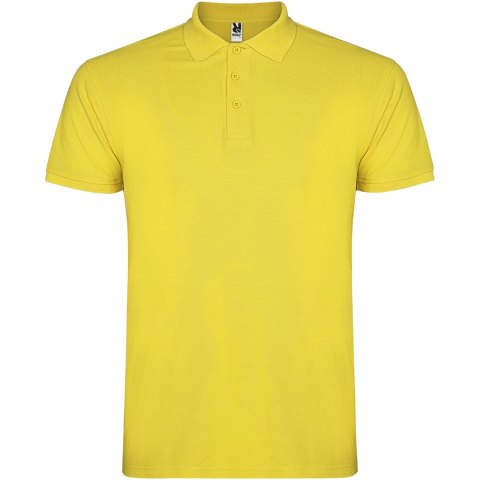 Star koszulka męska polo z krótkim rękawem żółty (R66381B2)