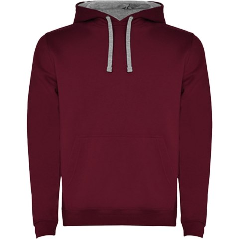 Urban męska bluza z kapturem maroon / marl grey (R10678I0)