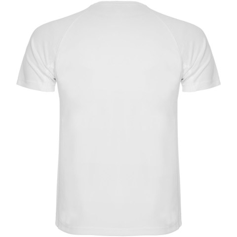 Montecarlo sportowa koszulka dziecięca z krótkim rękawem biały