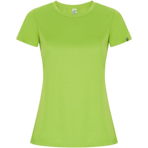 Imola sportowa koszulka damska z krótkim rękawem lime / green lime (R04282X3)