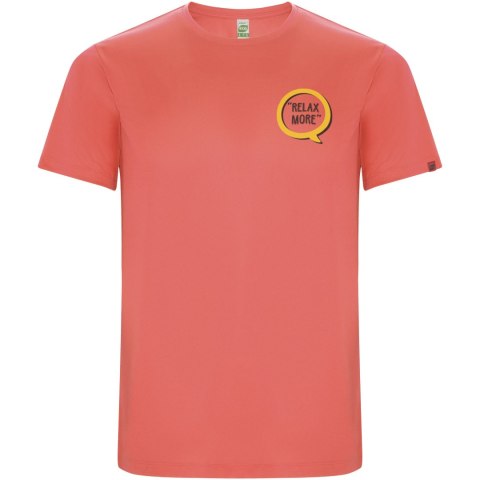 Imola sportowa koszulka męska z krótkim rękawem fluor coral