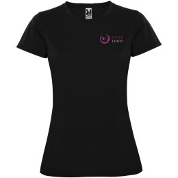 Montecarlo sportowa koszulka damska z krótkim rękawem czarny (R04233O1)