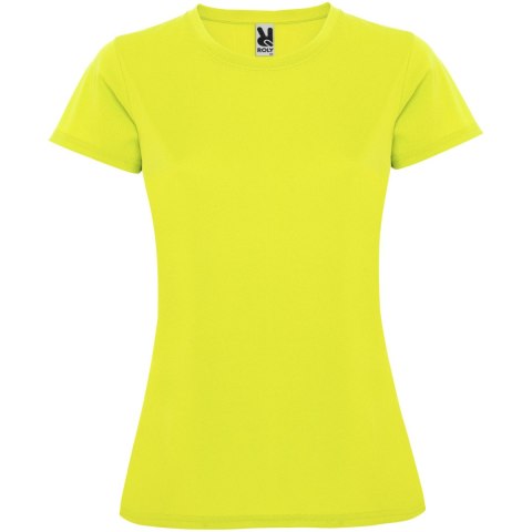 Montecarlo sportowa koszulka damska z krótkim rękawem fluor yellow (R04231C1)