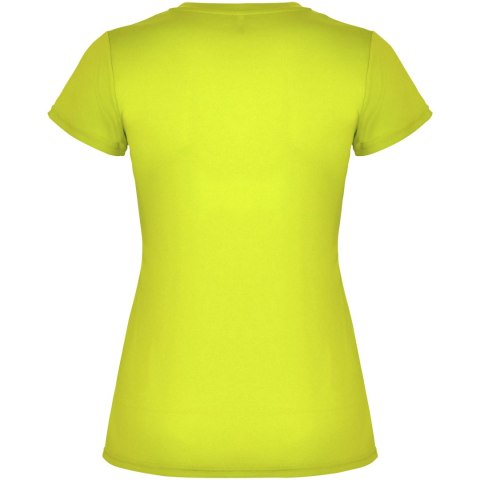 Montecarlo sportowa koszulka damska z krótkim rękawem fluor yellow