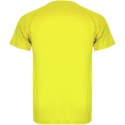 Montecarlo sportowa koszulka dziecięca z krótkim rękawem fluor yellow (K04251CD)