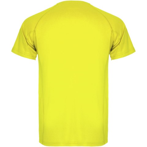 Montecarlo sportowa koszulka dziecięca z krótkim rękawem fluor yellow