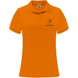 Monzha sportowa koszulka damska polo z krótkim rękawem fluor orange (R04103L1)