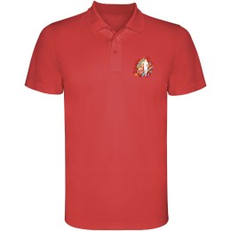 Monzha sportowa koszulka męska polo z krótkim rękawem czerwony (R04044I2)