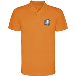 Monzha sportowa koszulka męska polo z krótkim rękawem fluor orange (R04043L1)
