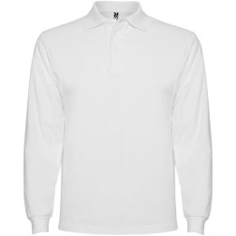 Estrella koszulka męska polo z długim rękawem biały (R66351Z1)