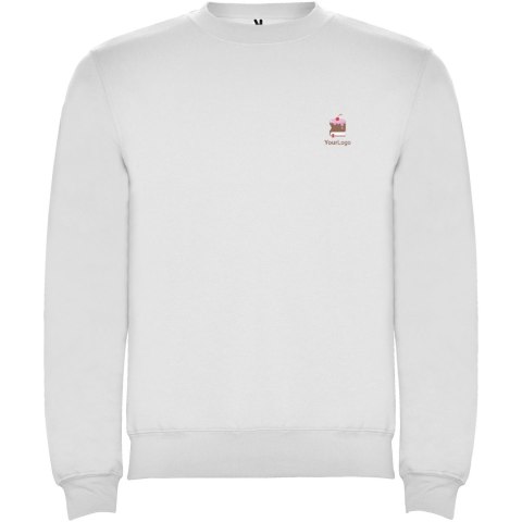 Ulan bluza unisex z zamkiem błyskawicznym na całej długości biały