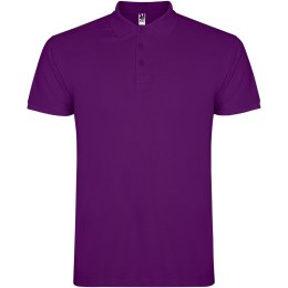 Star koszulka męska polo z krótkim rękawem fioletowy (R66384H1)