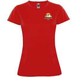 Montecarlo sportowa koszulka damska z krótkim rękawem czerwony (R04234I1)