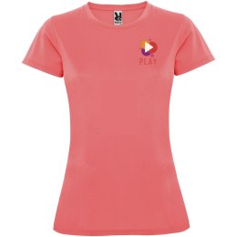 Montecarlo sportowa koszulka damska z krótkim rękawem fluor coral (R04232K1)
