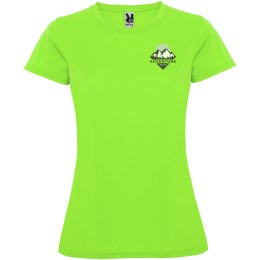 Montecarlo sportowa koszulka damska z krótkim rękawem lime / green lime (R04232X3)