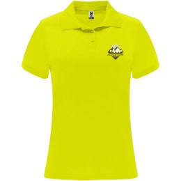 Monzha sportowa koszulka damska polo z krótkim rękawem fluor yellow (R04101C4)