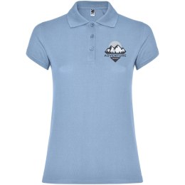Star koszulka damska polo z krótkim rękawem błękitny (R66342H2)