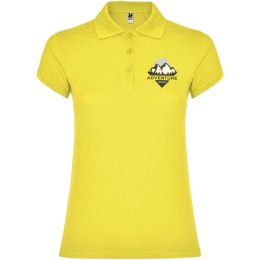 Star koszulka damska polo z krótkim rękawem żółty (R66341B3)