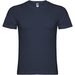 Samoyedo koszulka męska z krótkim rękawem i dekoltem w serek navy blue (R65031R1)