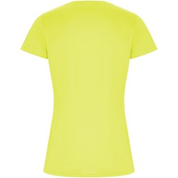 Imola sportowa koszulka damska z krótkim rękawem fluor yellow (R04281C1)