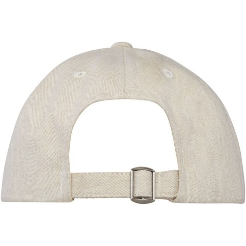 Opal 6-panelowa czapka Aware™ z daszkiem z recyklingu oatmeal