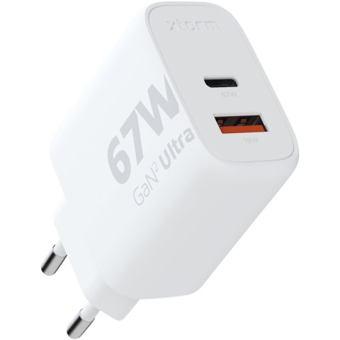 Xtorm XEC067 GaN² Ultra ładowarka ścienna o mocy 67 W biały (12439301)