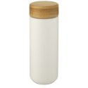 Lumi ceramiczny kubek z bambusową pokrywką o pojemności 300 ml biały