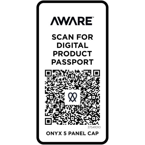 Onyx 5-panelowa czapka Aware™ z daszkiem z recyklingu biały