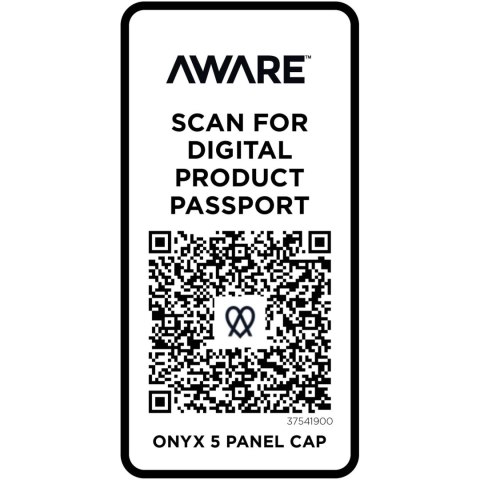 Onyx 5-panelowa czapka Aware™ z daszkiem z recyklingu czarny