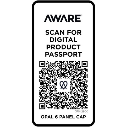 Opal 6-panelowa czapka Aware™ z daszkiem z recyklingu czarny