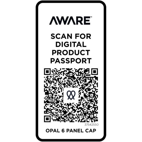 Opal 6-panelowa czapka Aware™ z daszkiem z recyklingu granatowy