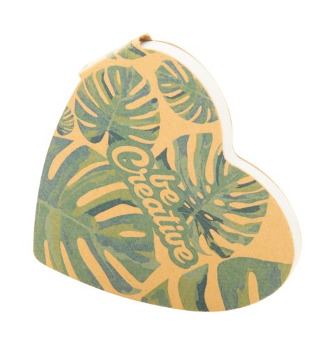 CreaStick Heart Eco personalizowany notatnik z kartkami samoprzylepnymi