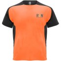 Bugatti sportowa koszulka unisex z krótkim rękawem fluor orange, czarny (R63999A1)